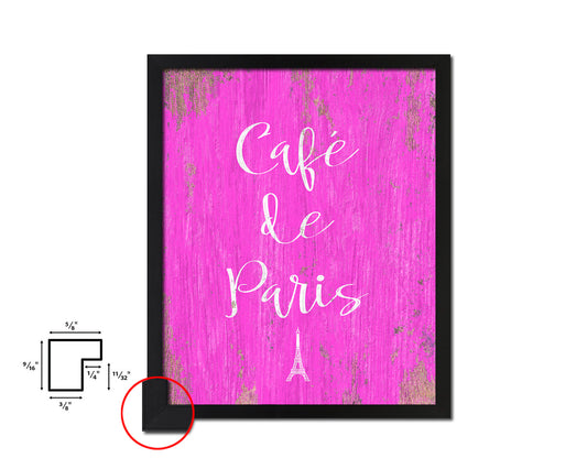 Cafe De Paris Quotes Framed Print Home Decor Wall Art Gifts