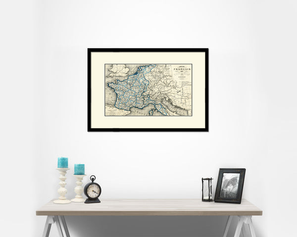 France at the time of the Revolution 1846 Old Map Framed Print Art Wall Decor Gifts