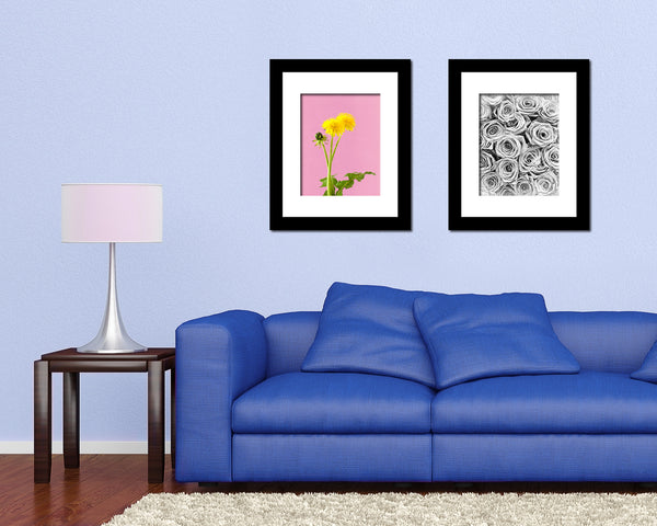 Dandelion Colorful Plants Art Wood Framed Print Wall Decor Gifts