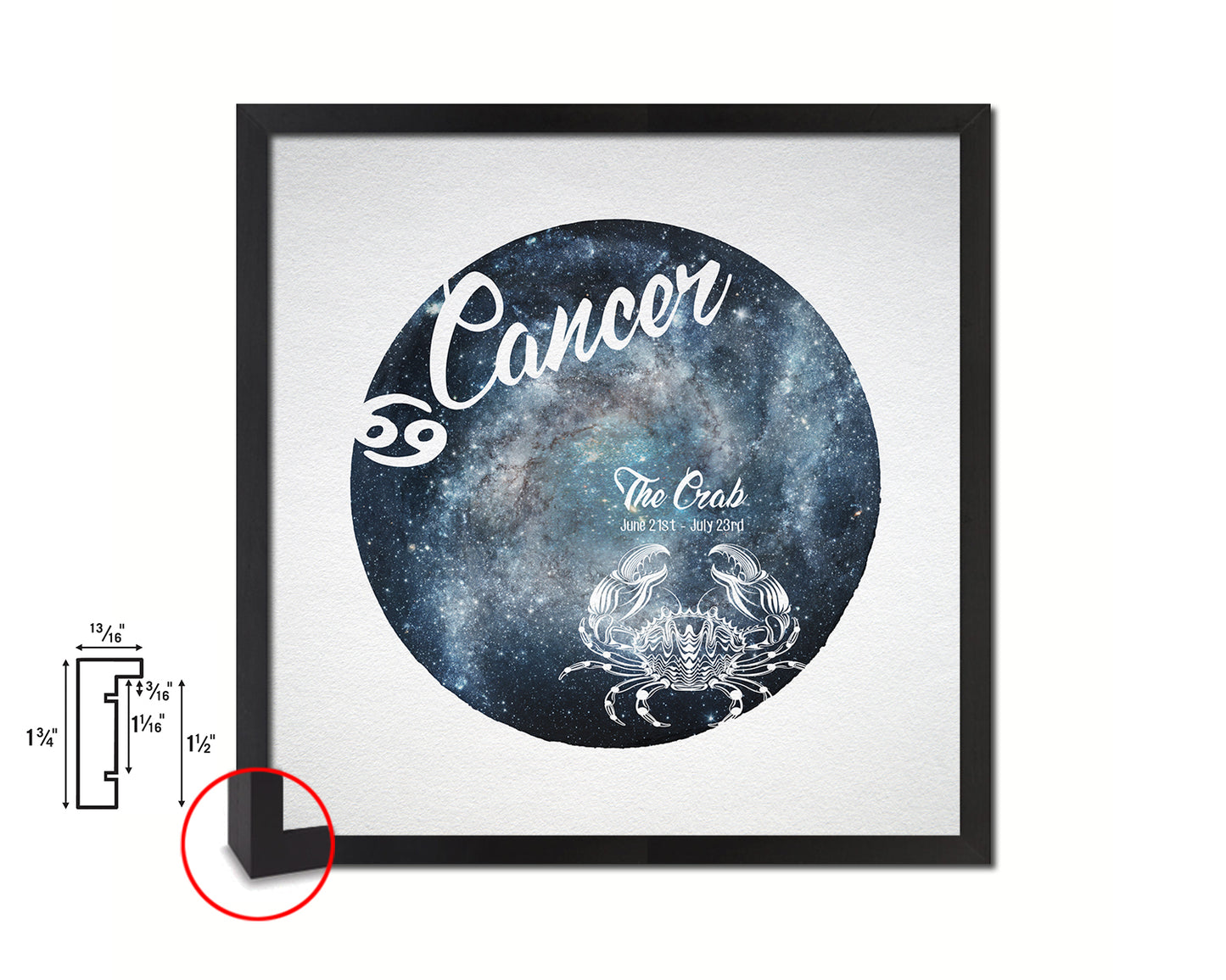 Cancer Astrology Prediction Yearly Horoscope Wood Framed Print Wall Art Decor Gifts