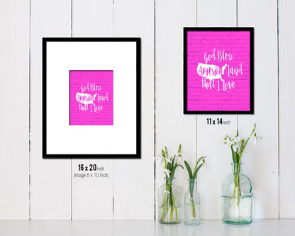 God bless America land that I love Quote Framed Print Home Decor Wall Art Gifts