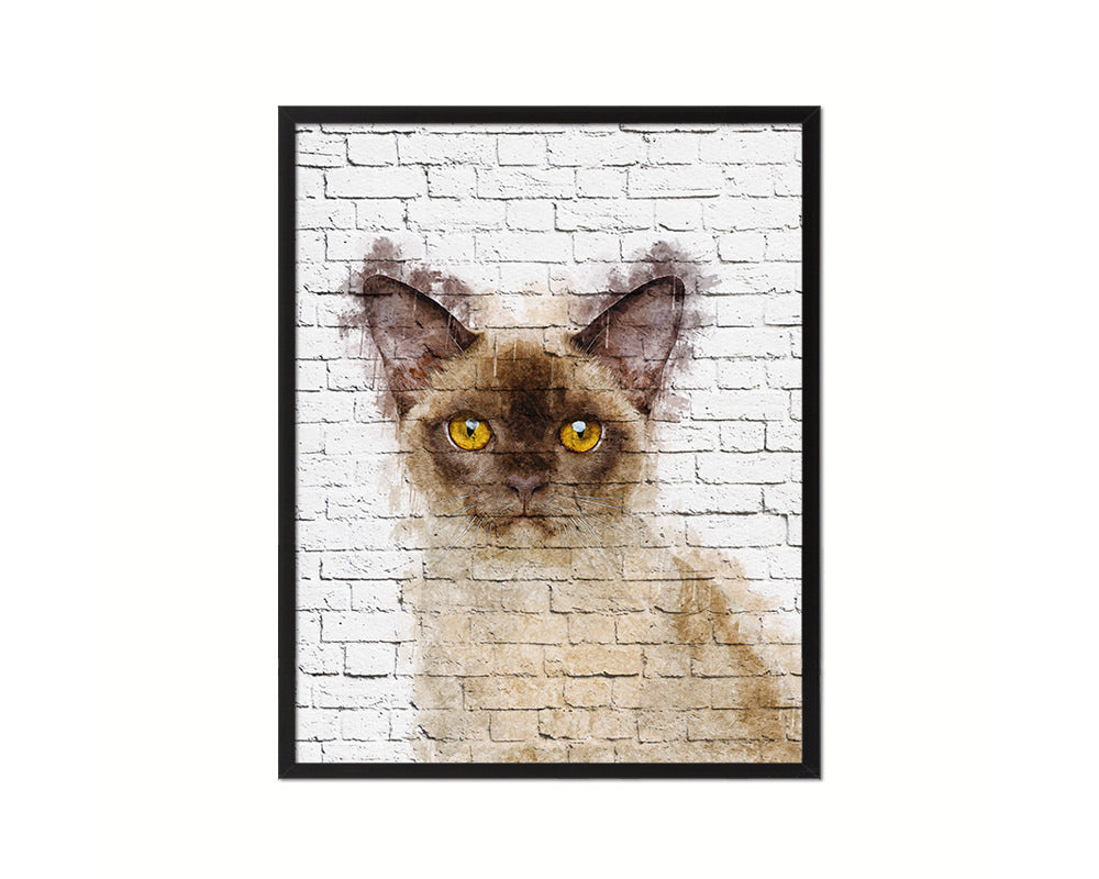 Kitten Cat Kitten Portrait Framed Print Pet Home Decor Custom Watercolor Wall Art Gifts