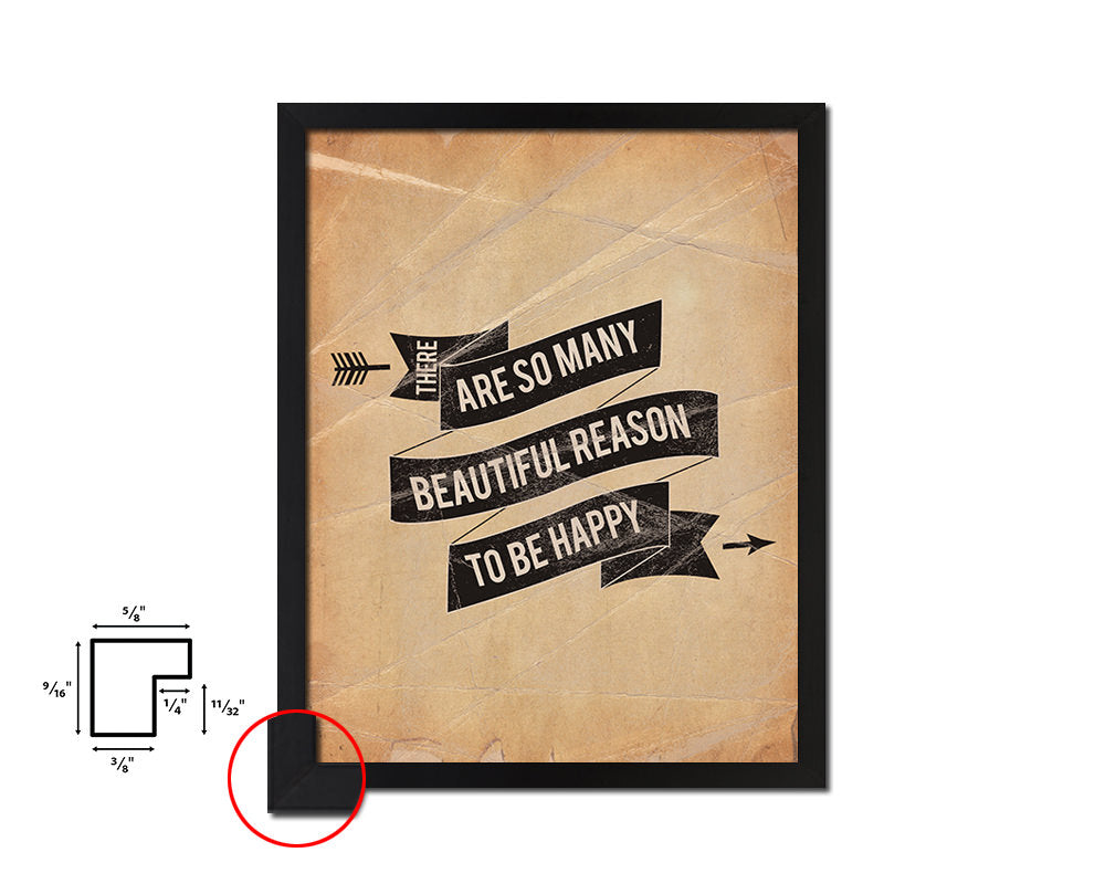 There are so many beautiful reason Quote Wood Framed Print Wall Decor Art