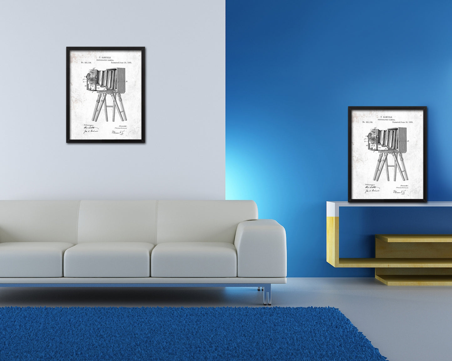 Photographic Camera Vintage Patent Artwork Black Frame Print Wall Art Decor Gifts