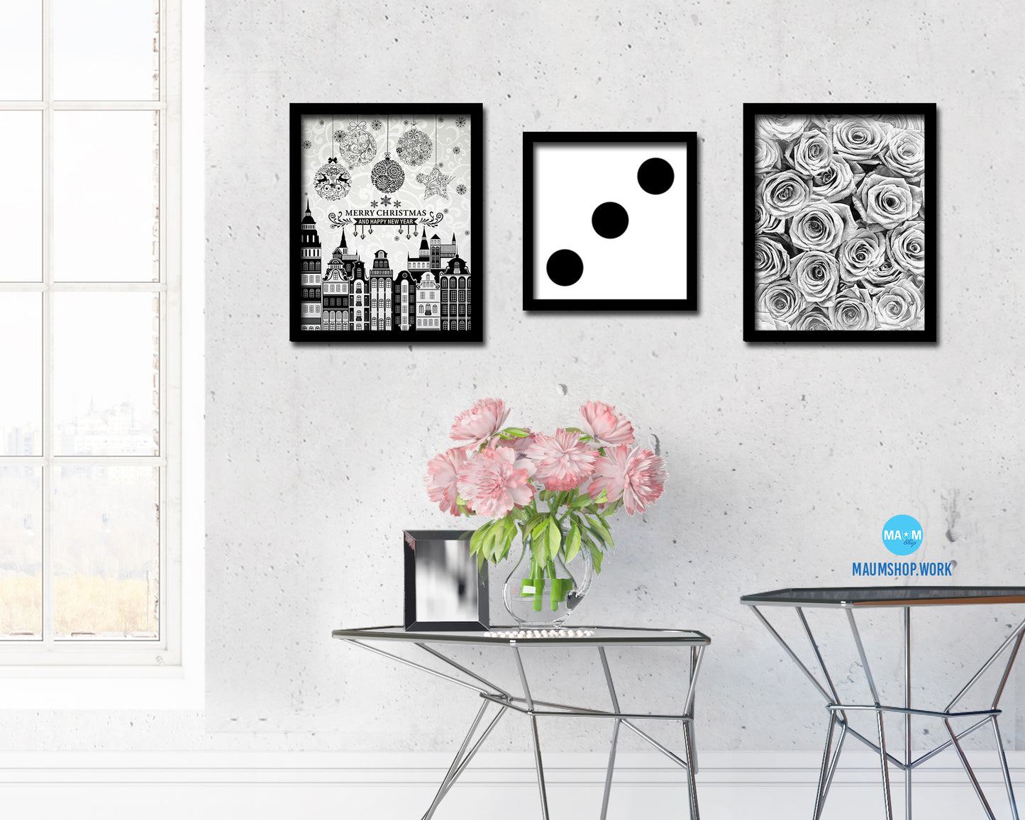 Dice 3 Punctuation Symbol Framed Print Home Decor Wall Art English Teacher Gifts