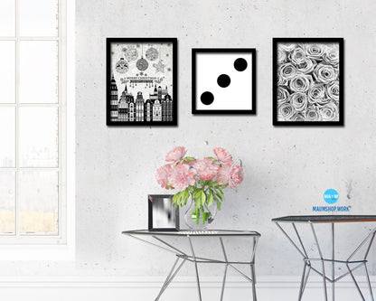 Dice 3 Punctuation Symbol Framed Print Home Decor Wall Art English Teacher Gifts