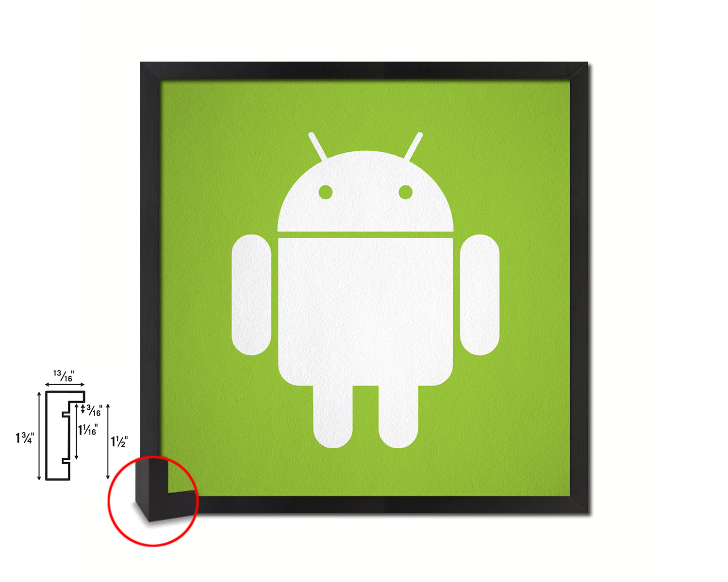 Android Social Media Symbol Framed Wall Decor Art Prints - MAUMshop.work