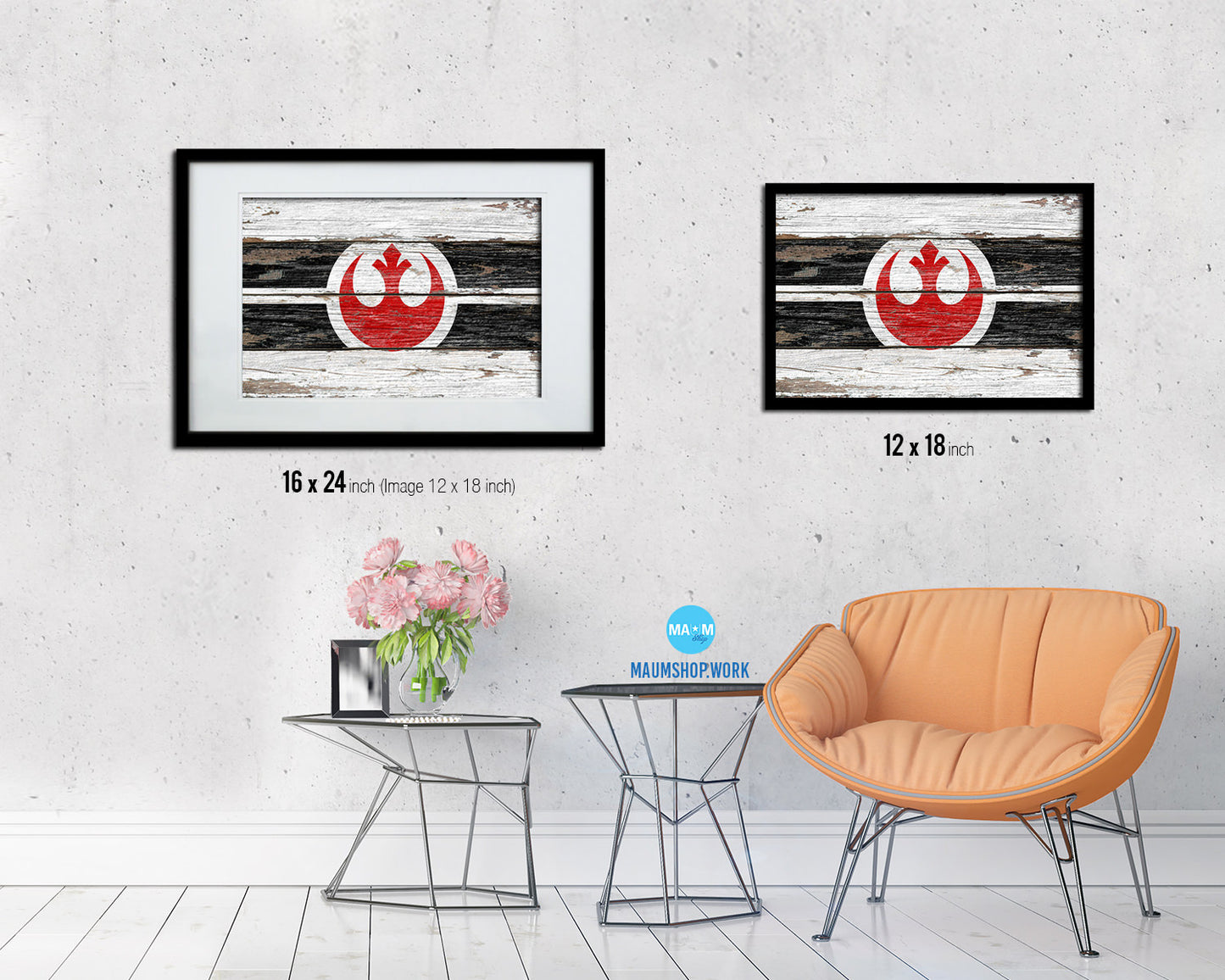 Alliance to Restore the Republic Wood Rustic Flag Wood Framed Print Wall Art Decor Gifts