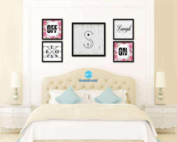 Scrabble Letters S Word Art Personality Sign Framed Print Wall Art Decor Gifts