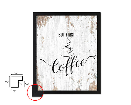 But first coffee Quote Framed Artwork Print Wall Decor Art Gifts
