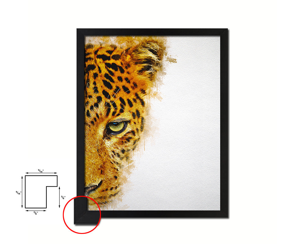 Leopard Animal Painting Print Framed Art Home Wall Decor Gifts