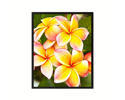 Plumerias Yellow Flower Wood Framed Paper Print Wall Decor Art Gifts