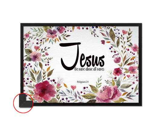 Jesus the name above all names, Philippians 2:9 Bible Verse Scripture Framed Art