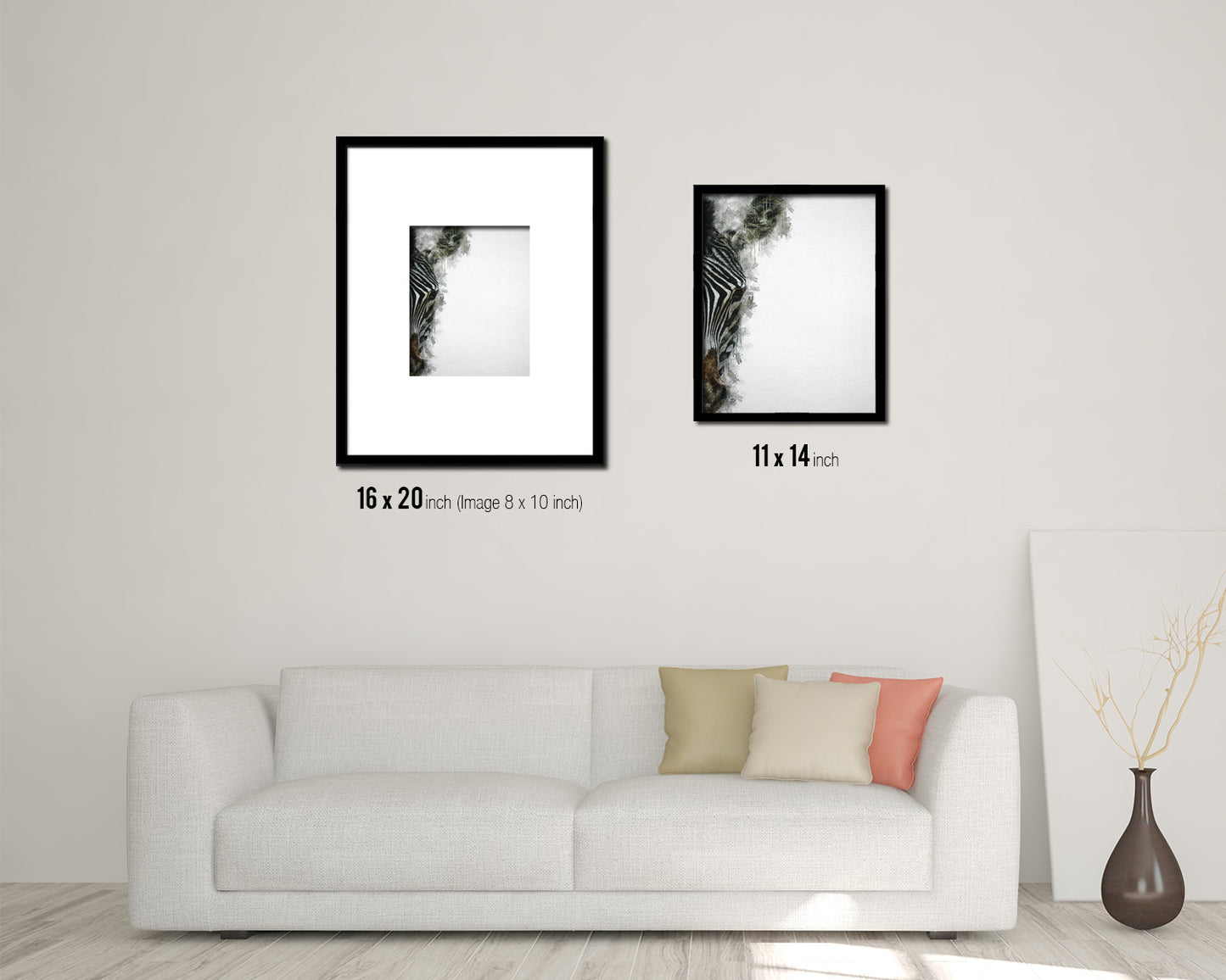 Zebra Animal Painting Print Framed Art Home Wall Decor Gifts