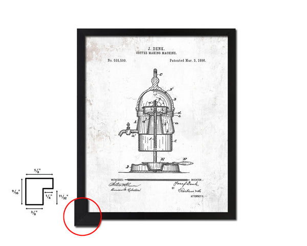 Making Machine Coffee Vintage Patent Artwork Black Frame Print Wall Art Decor Gifts