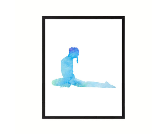 Up Dog Yoga Wood Framed Print Wall Decor Art Gifts