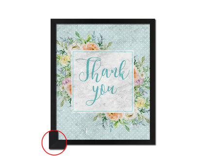 Thank you Quote Framed Print Wall Art Decor Gifts