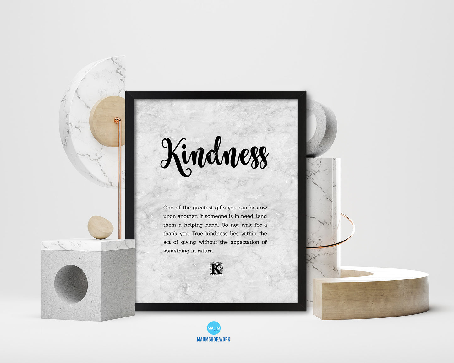 Kindness Quote Framed Print Wall Art Decor Gifts