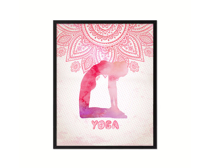 Camel Pose Ustrasana Yoga Wood Framed Print Wall Decor Art Gifts