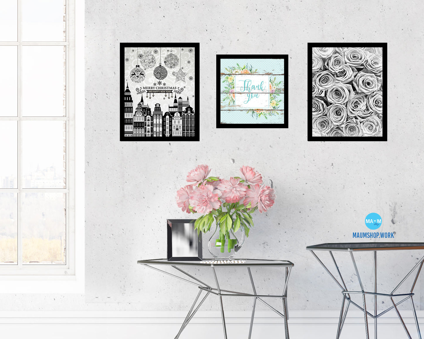 Thank you Quote Framed Print Home Decor Wall Art Gifts