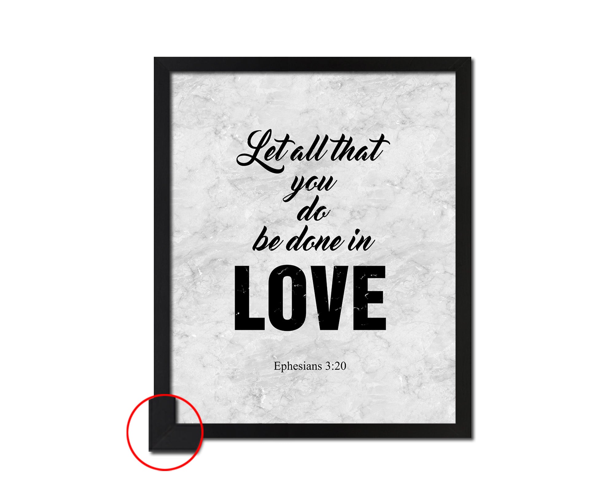 Let all that you do be done in love Quote Framed Print Wall Art Decor Gifts
