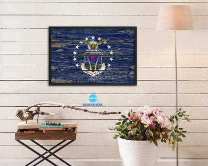 926th Wing Vintage Emblem Flag Wood Frame Paper Print Wall Art Decor Gifts