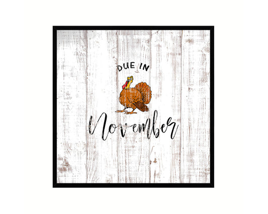 Baby Due In November Pregnancy Announcement Personalized Frame Print Wall Decor Art Gifts