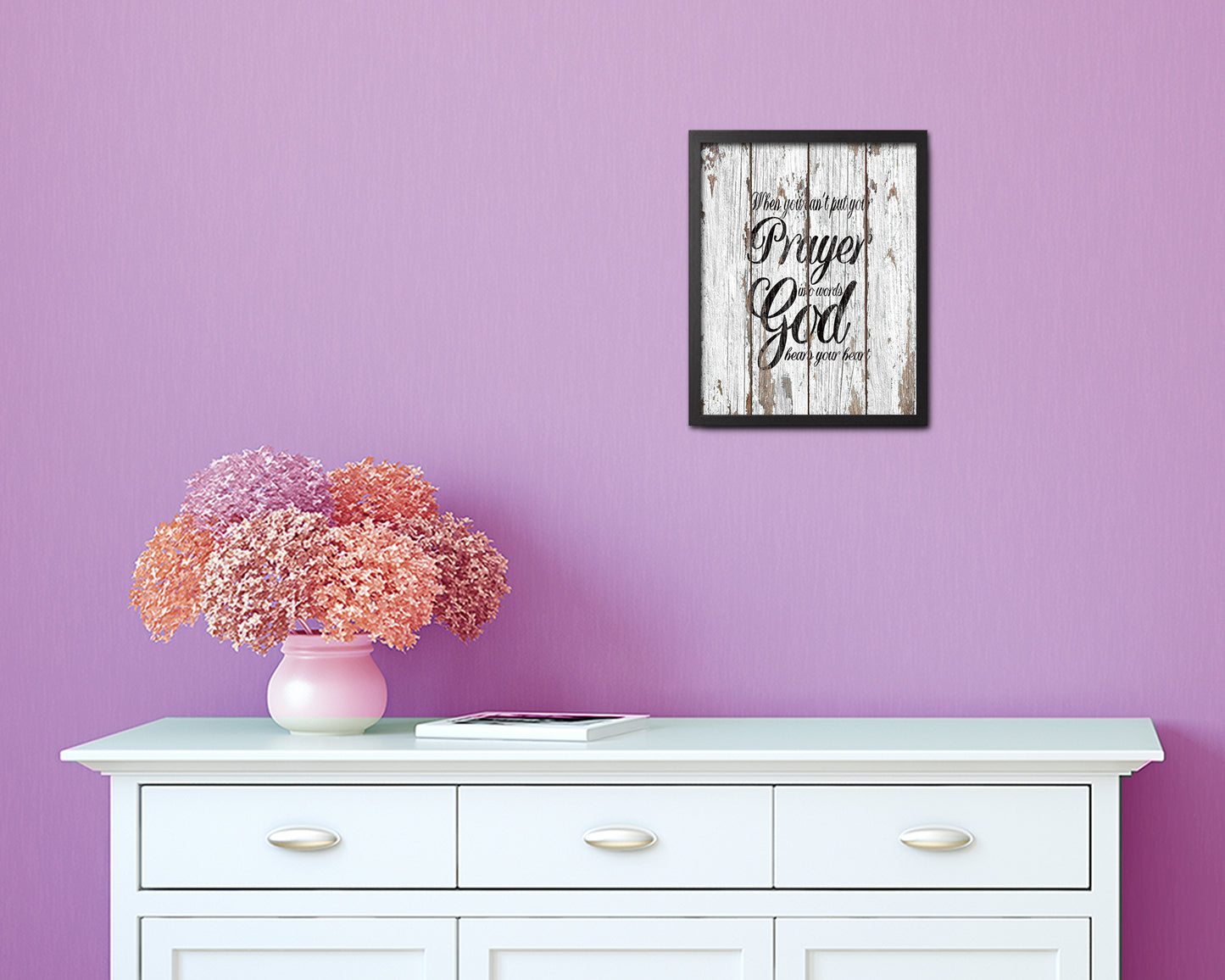 When you can't put your prayer into words Quote Framed Print Home Decor Wall Art Gifts