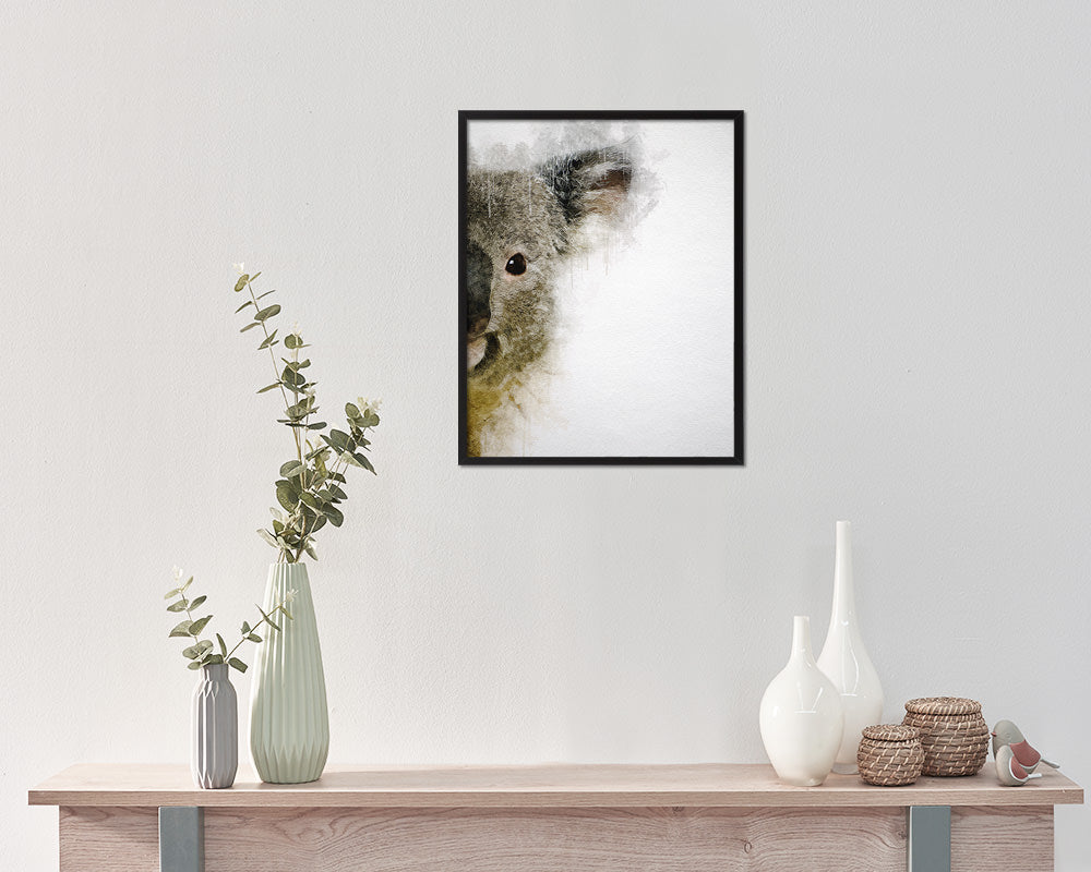 Koala Animal Painting Print Framed Art Home Wall Decor Gifts