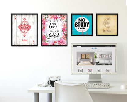 I once was lost but now I'm found Quote Framed Print Home Decor Wall Art Gifts
