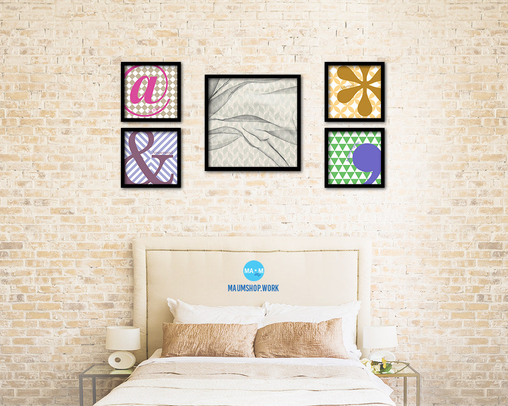 Geometric Abstract Artwork Wood Frame Gifts Modern Wall Decor Art Prints