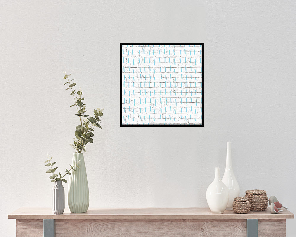 Abstract Aqua Artwork Wood Frame Gifts Modern Wall Decor Art Prints