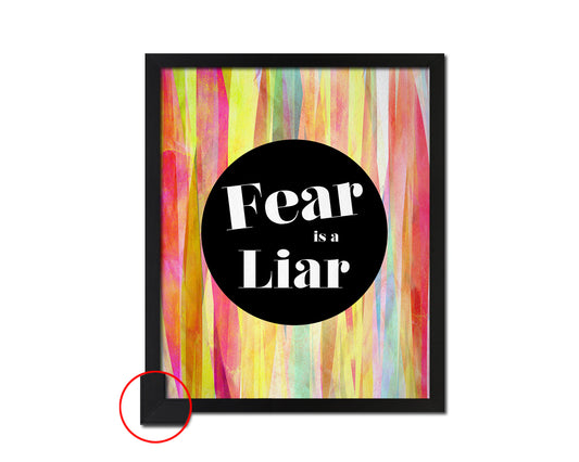 Fear is a liar Quote Framed Print Wall Decor Art Gifts
