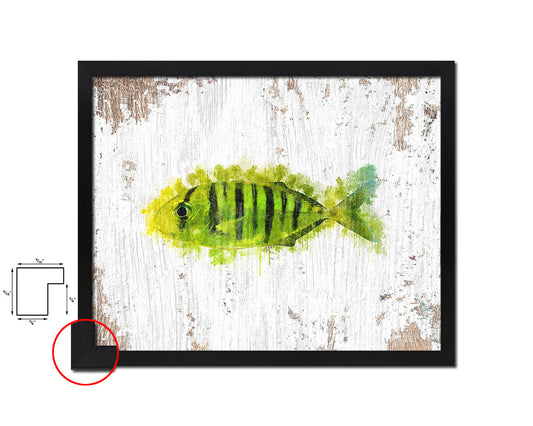 Tropical Fish Framed Print Modern Restaurant Sushi Bar Modern Watercolor Wall Art Decor