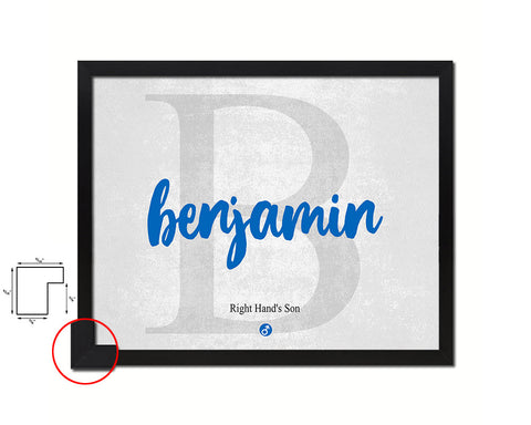 Benjamin Personalized Biblical Name Plate Art Framed Print Kids Baby Room Wall Decor Gifts
