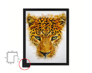 Leopard Animal Painting Print Framed Art Home Wall Decor Gifts