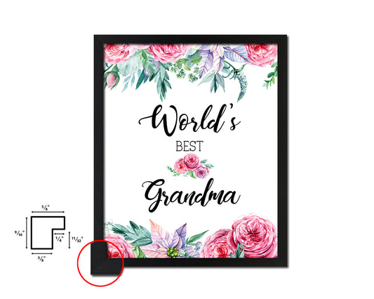 World's best grandma Mother's Day Framed Print Home Decor Wall Art Gifts