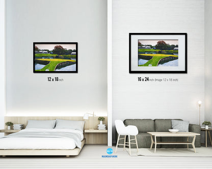 TPC Sawgrass Golf Course, Ponte Vedra, Florida Art Painting Print Art Wood Framed Wall Decor Gifts