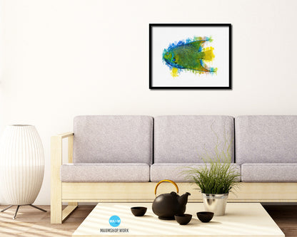 Angelfish Framed Print Modern Restaurant Sushi Bar Modern Watercolor Wall Art Decor