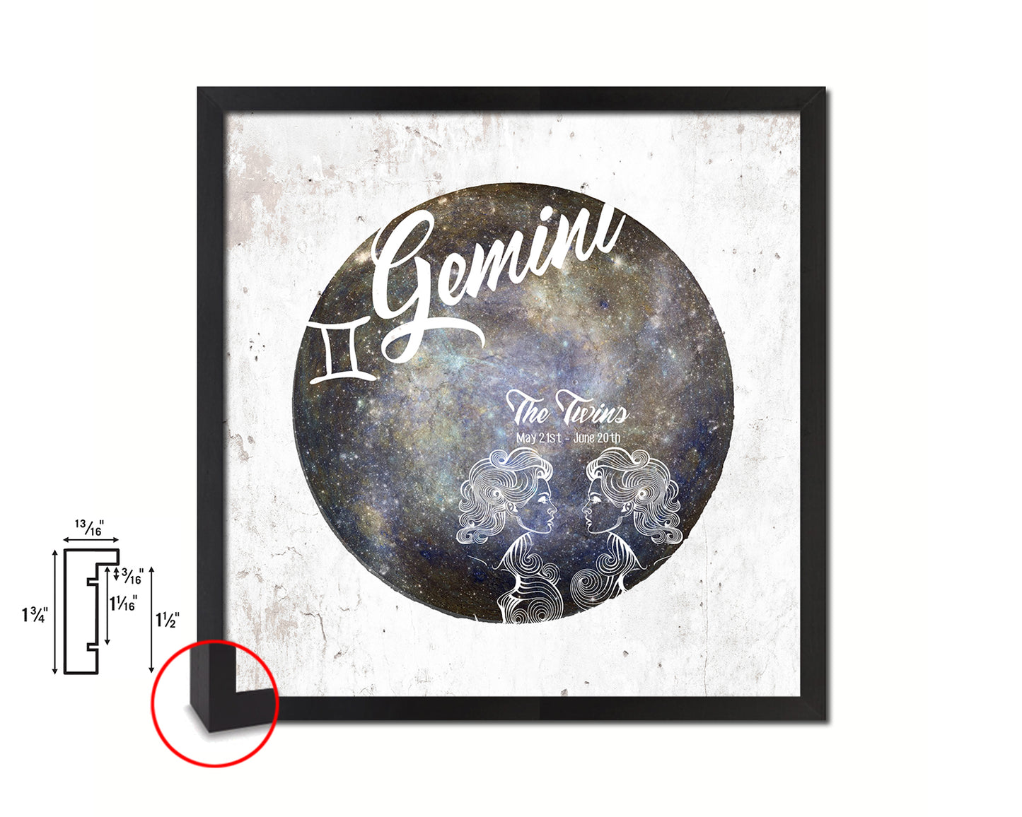 Gemini Astrology Prediction Yearly Horoscope Wood Framed Print Wall Art Decor Gifts