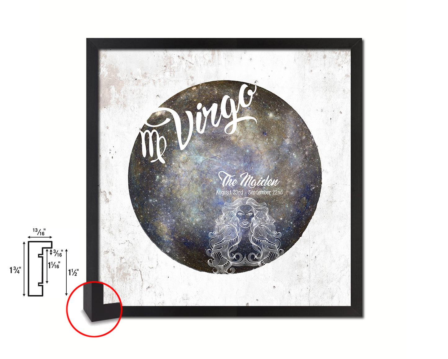 Virgo Astrology Prediction Yearly Horoscope Wood Framed Print Wall Art Decor Gifts