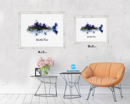 Blackfin Tuna Fish Framed Prints Modern Restaurant Sushi Bar Watercolor Wall Art Decor