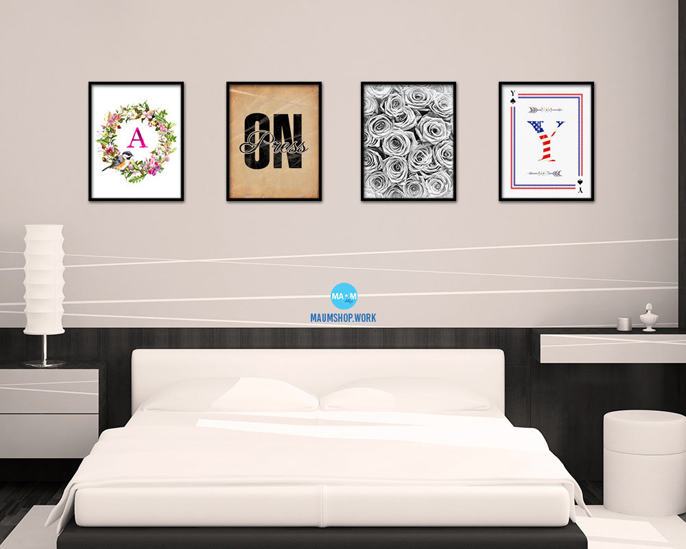 Press On Quote Paper Artwork Framed Print Wall Decor Art
