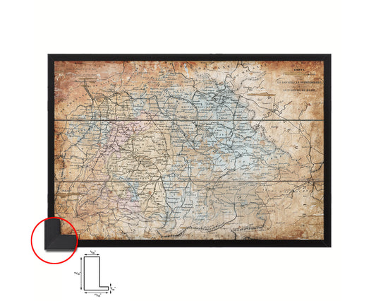 Bavaria Germany Antique Map Framed Print Art Wall Decor Gifts