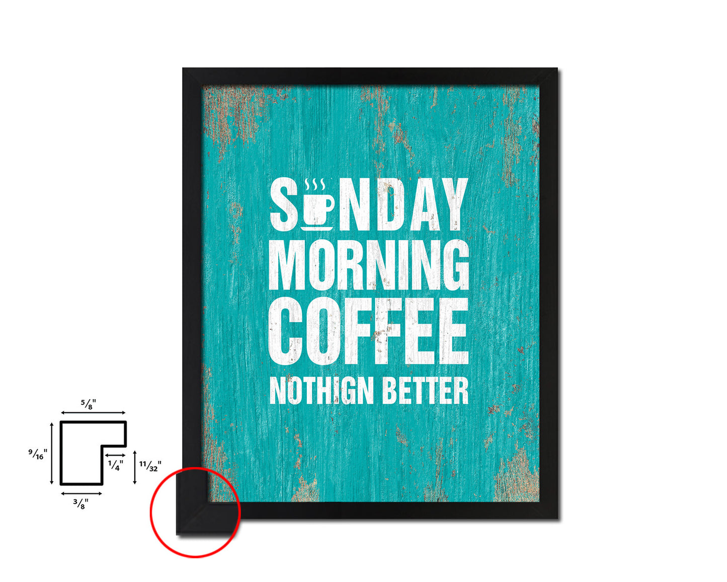 Sunday morning coffee nothing better Quotes Framed Print Home Decor Wall Art Gifts