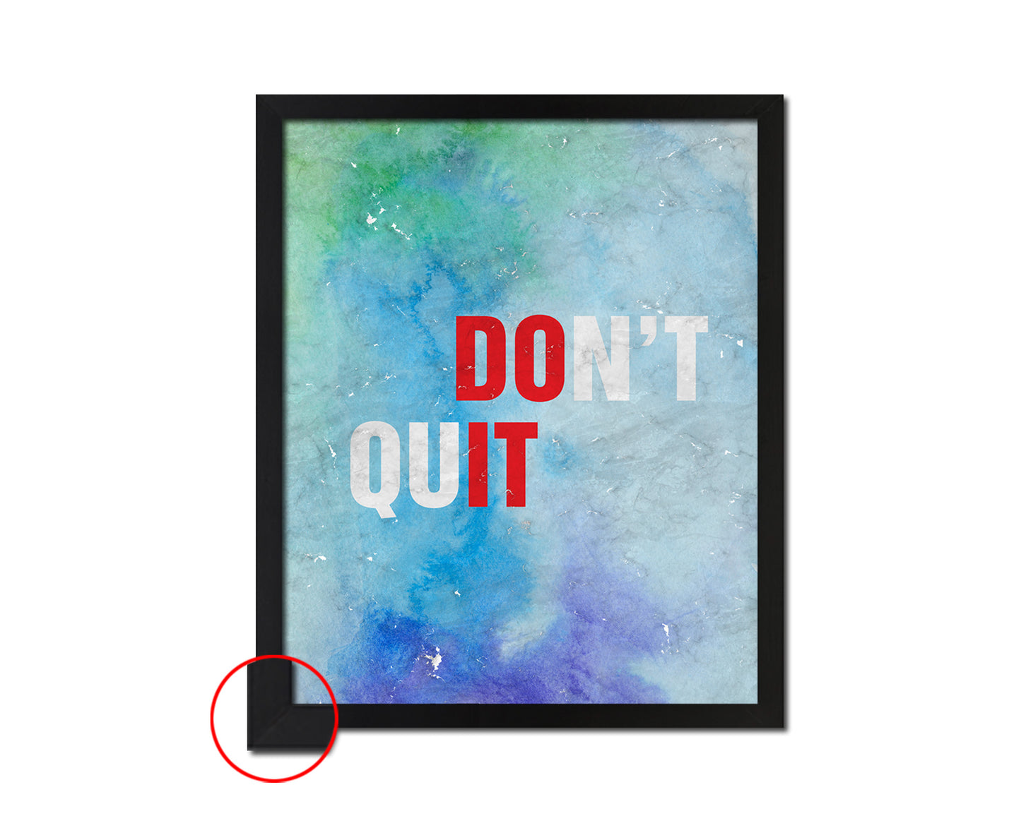 Don't Quit Quote Framed Print Wall Art Decor Gifts