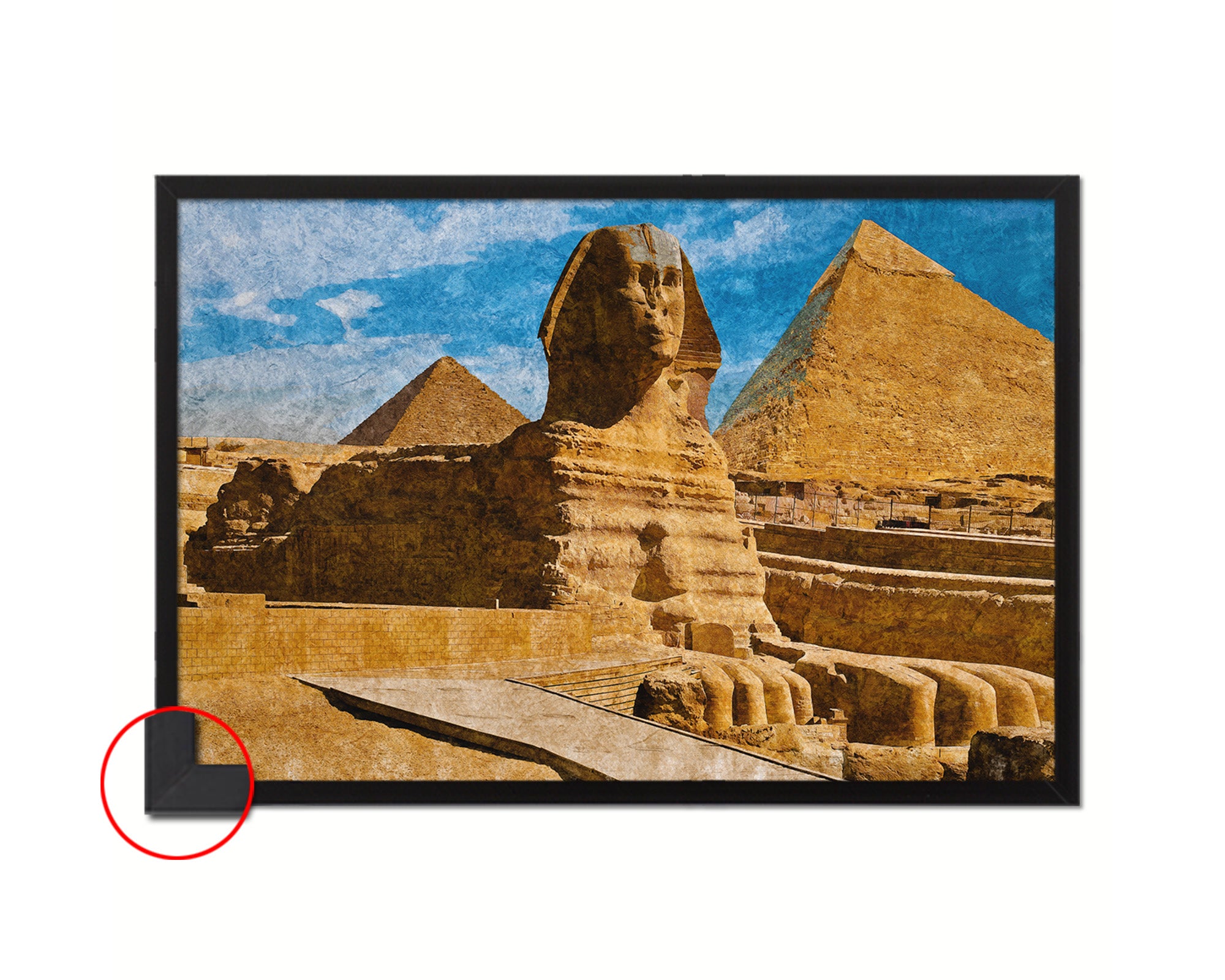Great Sphinx of Giza Pyramids, Menkaure, Khafre, Cairo, Europe, Egypt, Landmark
