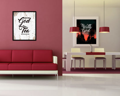 And then god created and it was so very good Quote Wood Framed Print Home Decor Wall Art Gifts