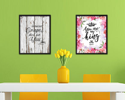 Innocent grapes died for you Quote Framed Artwork Print Wall Decor Art Gifts