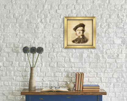 Richard Wagner Ancient Classical Musician Gold Framed Print Wall Decor Art Gifts